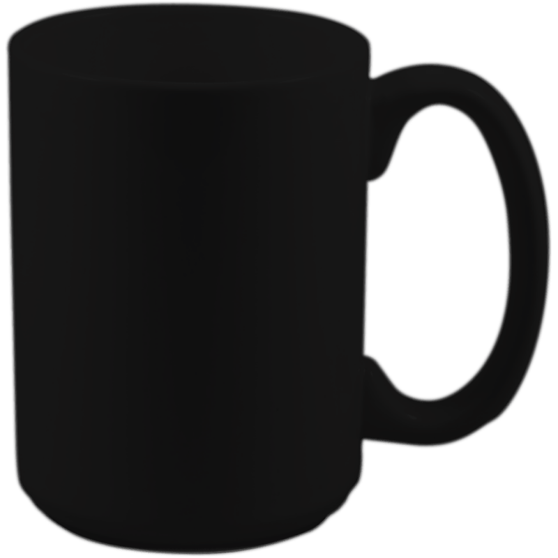 15 oz. Black Ceramic Mug - Image 1