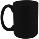 15 oz. Black Ceramic Mug - Image 2