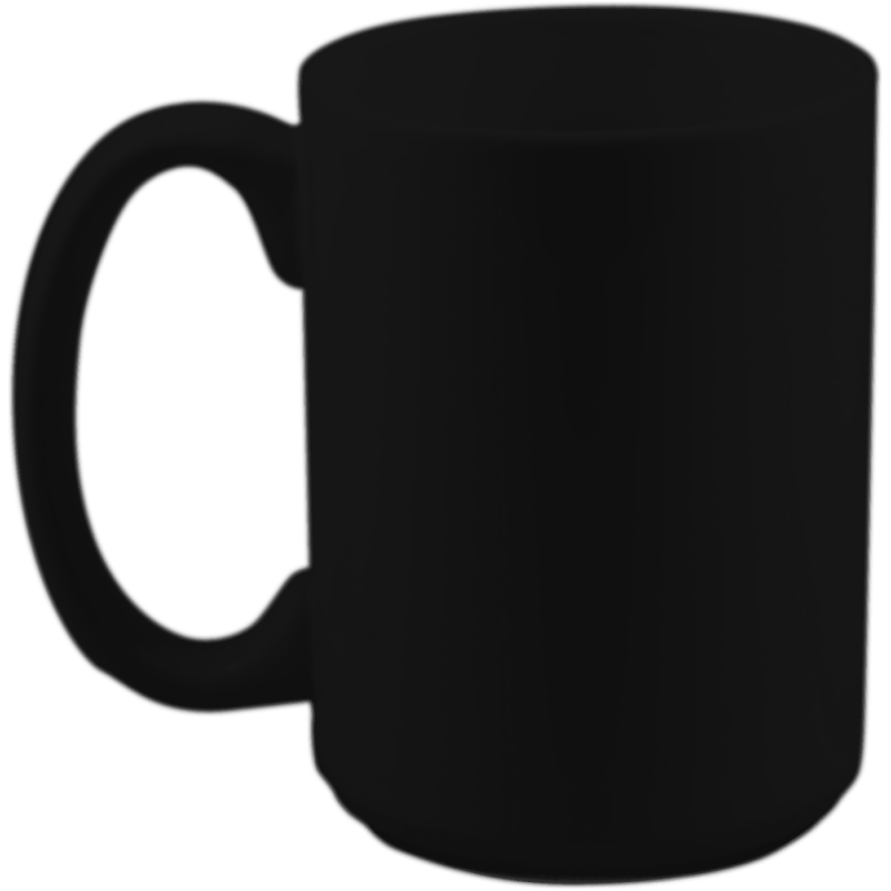 15 oz. Black Ceramic Mug - Image 2