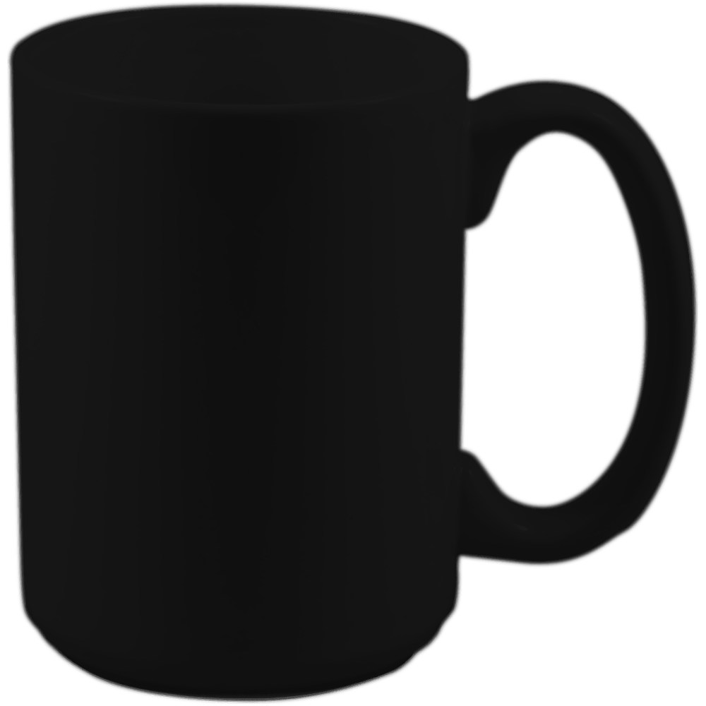 SM15BKW 15 oz. Black Ceramic Mug - Image 1