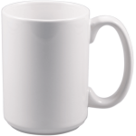 15 oz. White Ceramic Mug