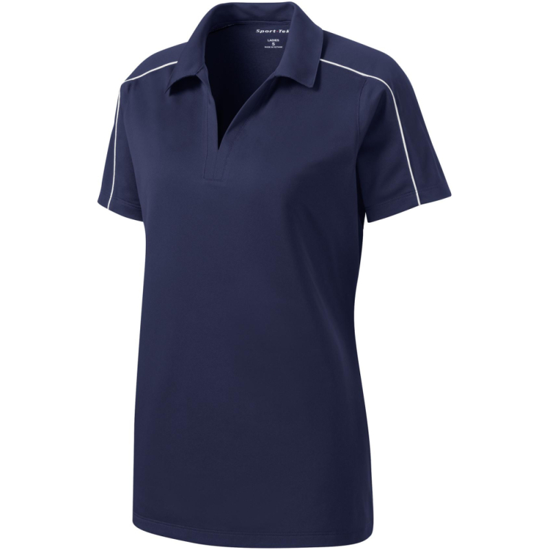 Sport-Tek Women's Micropique Sport-Wick Piped Polo. LST653 - Image 1