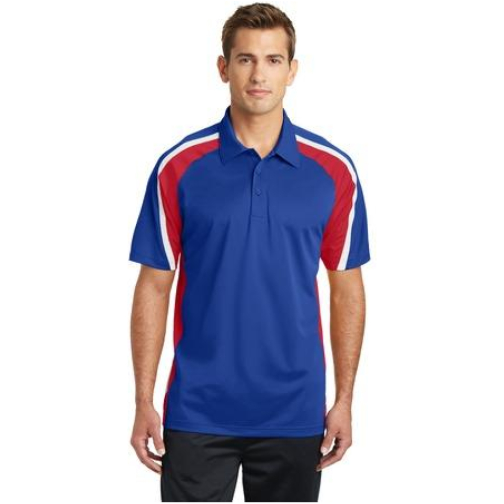 product image Sport-Tek Tricolor Micropique Sport-Wick Polo. ST654 - Image 1