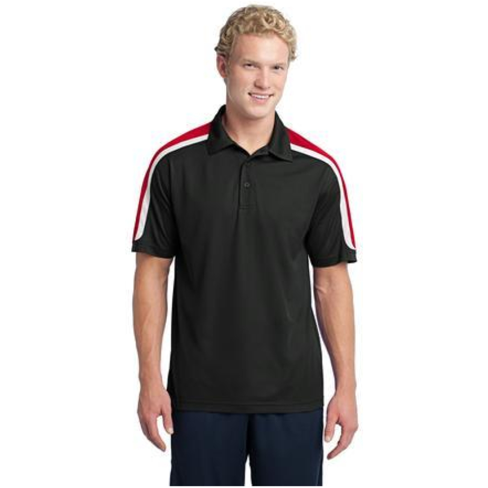 product image Sport-Tek Tricolor Shoulder Micropique Sport-Wick Polo. ST658 - Image 1