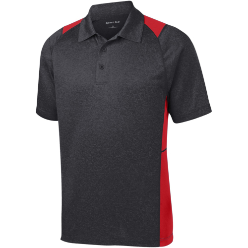 Sport-Tek Heather Colorblock Contender Polo. ST665